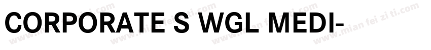 CORPORATE S WGL MEDI字体转换